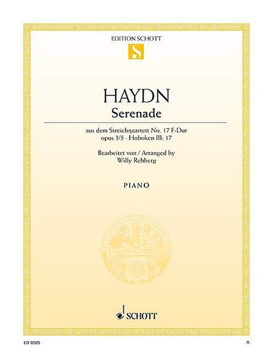 Serenade for String Quartet in F Major, Op. 3, No. 5, Hob 3:17