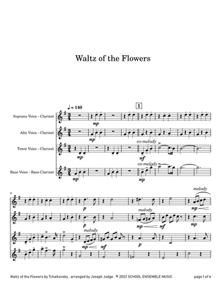 Book cover for Waltz Of The Flowers by Tchaikovsky for Clarinet Quartet in Schools