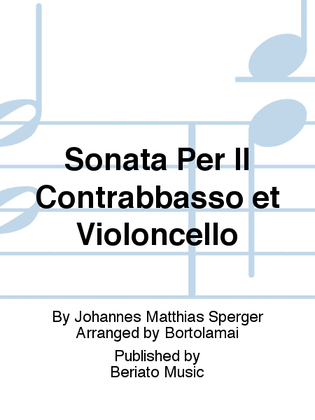Sonata Per Il Contrabbasso et Violoncello