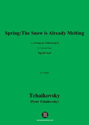 Book cover for Tchaikovsky-Spring:The Snow is Already Melting,in F Major,Op.54 No.9