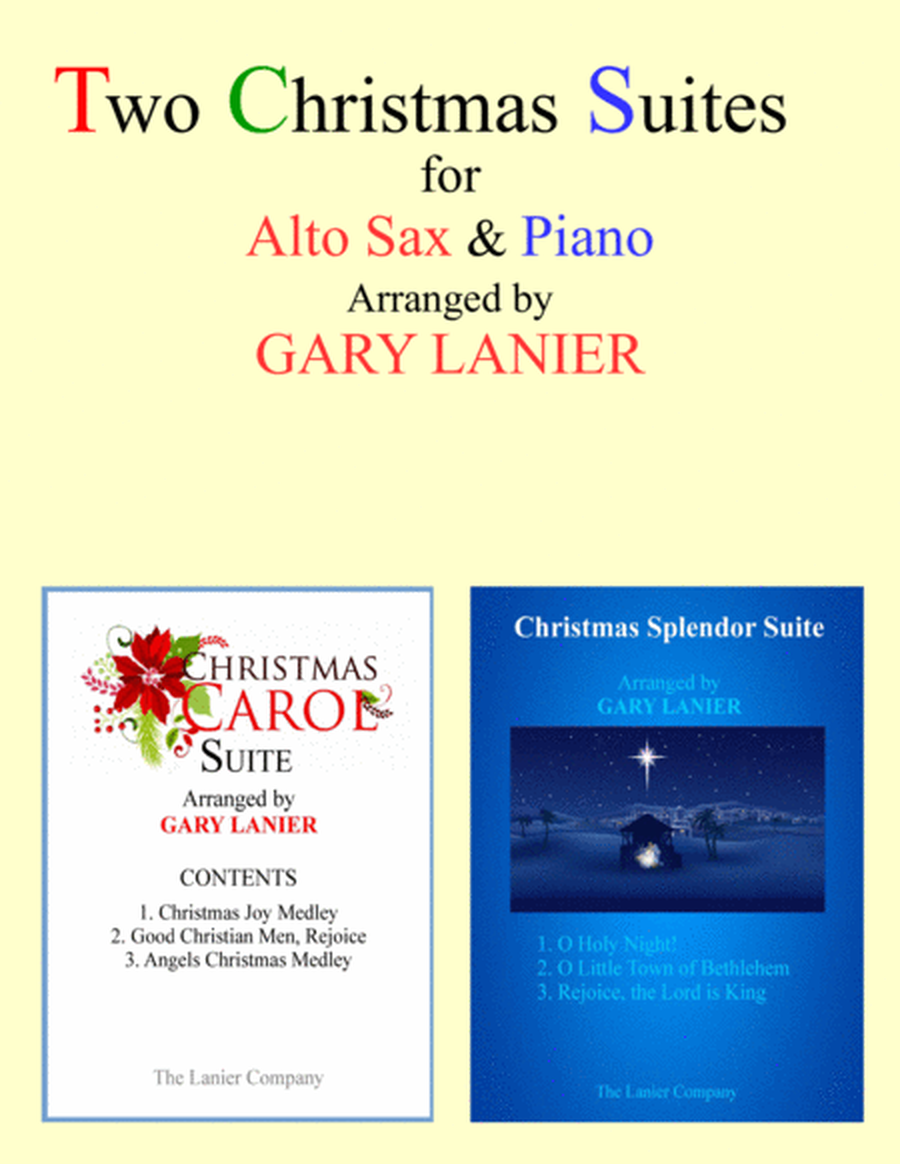 TWO CHRISTMAS SUITES (Alto Sax and Piano with Score & Parts) image number null