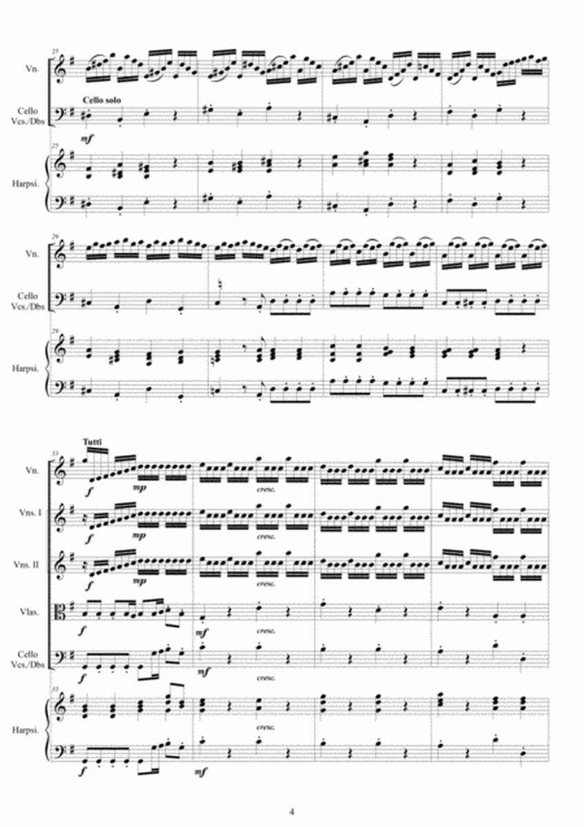 Vivaldi - Violin Concerto in E minor RV 275 for Violin, Strings and Harpsichord image number null