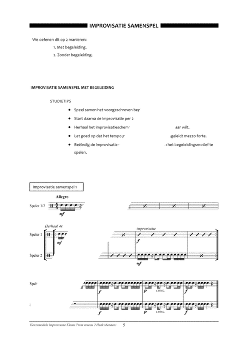 Percussion Modular: Improvisatie 2