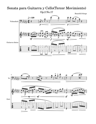 Sonata para Guitarra y Cello(Tercer Movimiento)-Beautiful things Op.2 No.17