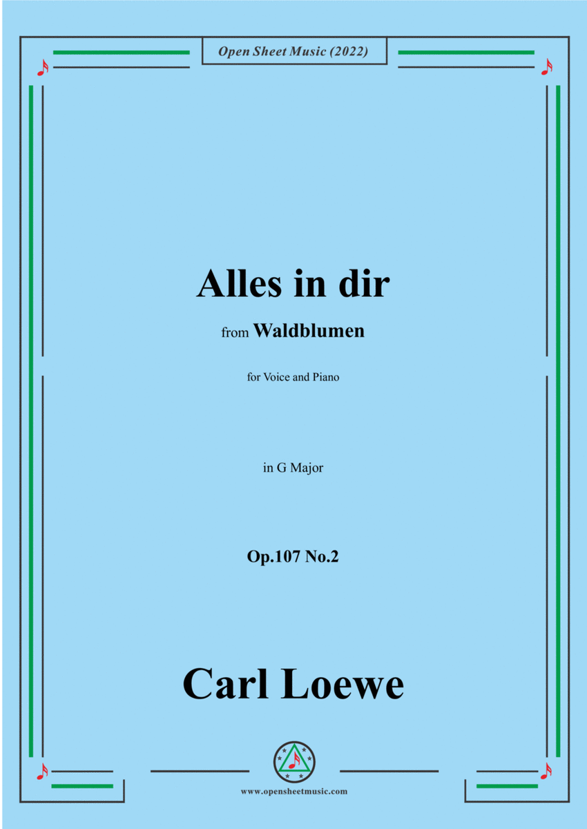 Loewe-Alles in dir,Op.107 No.2,in G Major image number null