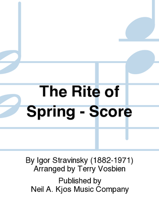 Book cover for The Rite of Spring - Score