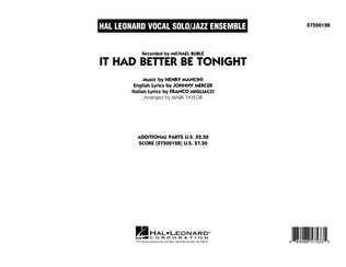 Book cover for It Had Better Be Tonight - Conductor Score (Full Score)