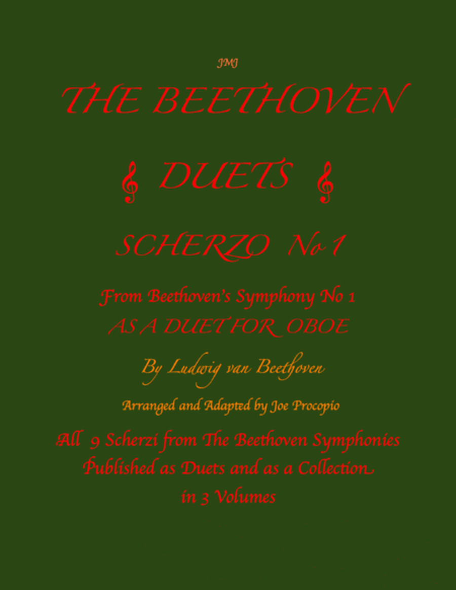 The Beethoven Duets For Oboe Volume 1 Scherzi 1, 2 and 3 image number null