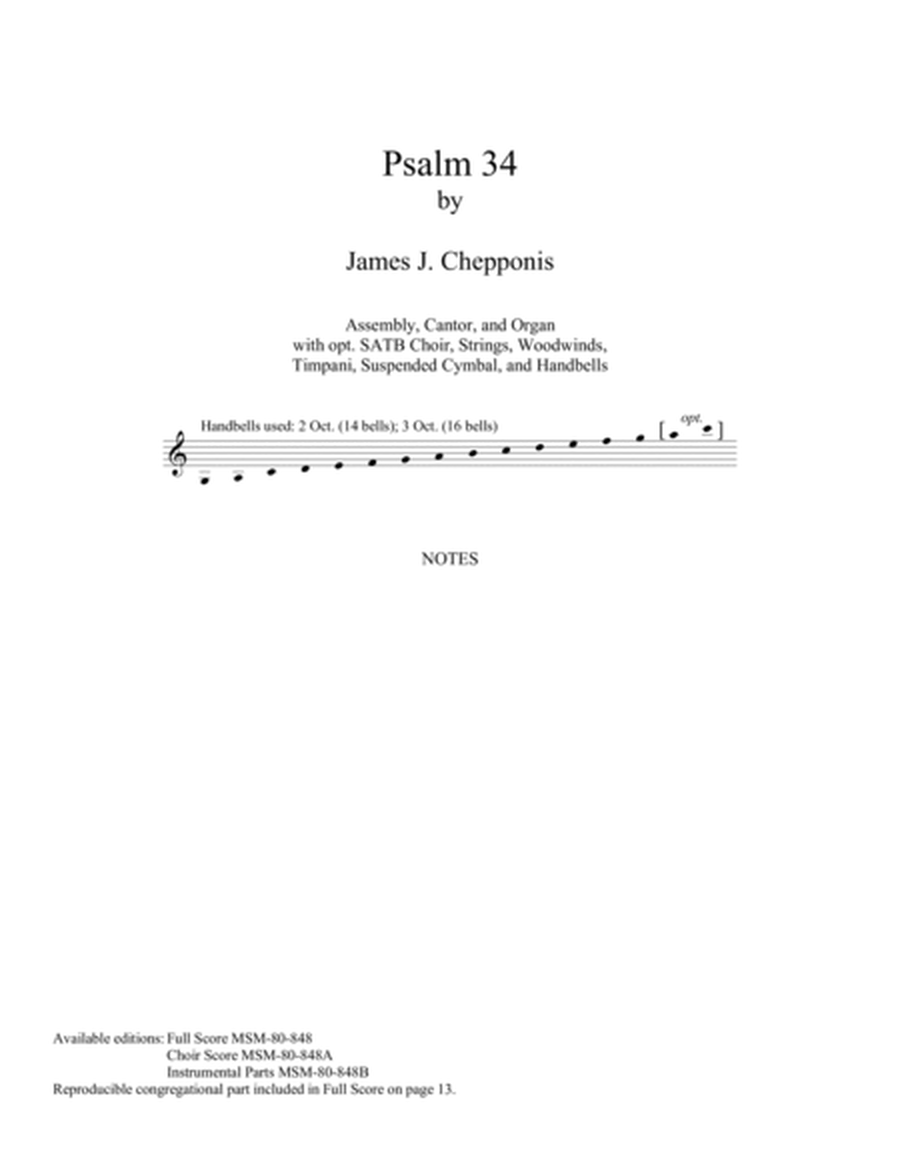 Psalm 34 (Choral Score) image number null