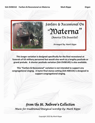 Fanfare & Recessional on "Materna" (America The Beautiful) StA OV00152