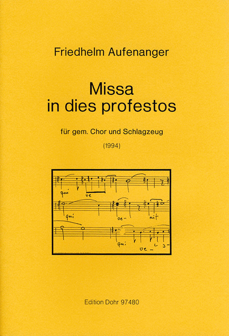 Missa in dies profestos für gemischten Chor und Schlagzeug (1994) (mit Intermezzi nach einem Gedicht von J. J. Eichendorff)