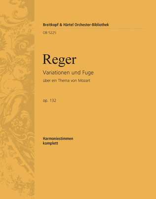 Book cover for Variations and Fugue on a Theme by Mozart Op. 132
