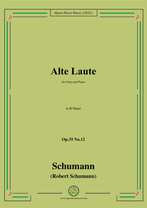 Book cover for Schumann-Alte Laute,Op.35 No.12,in B Major