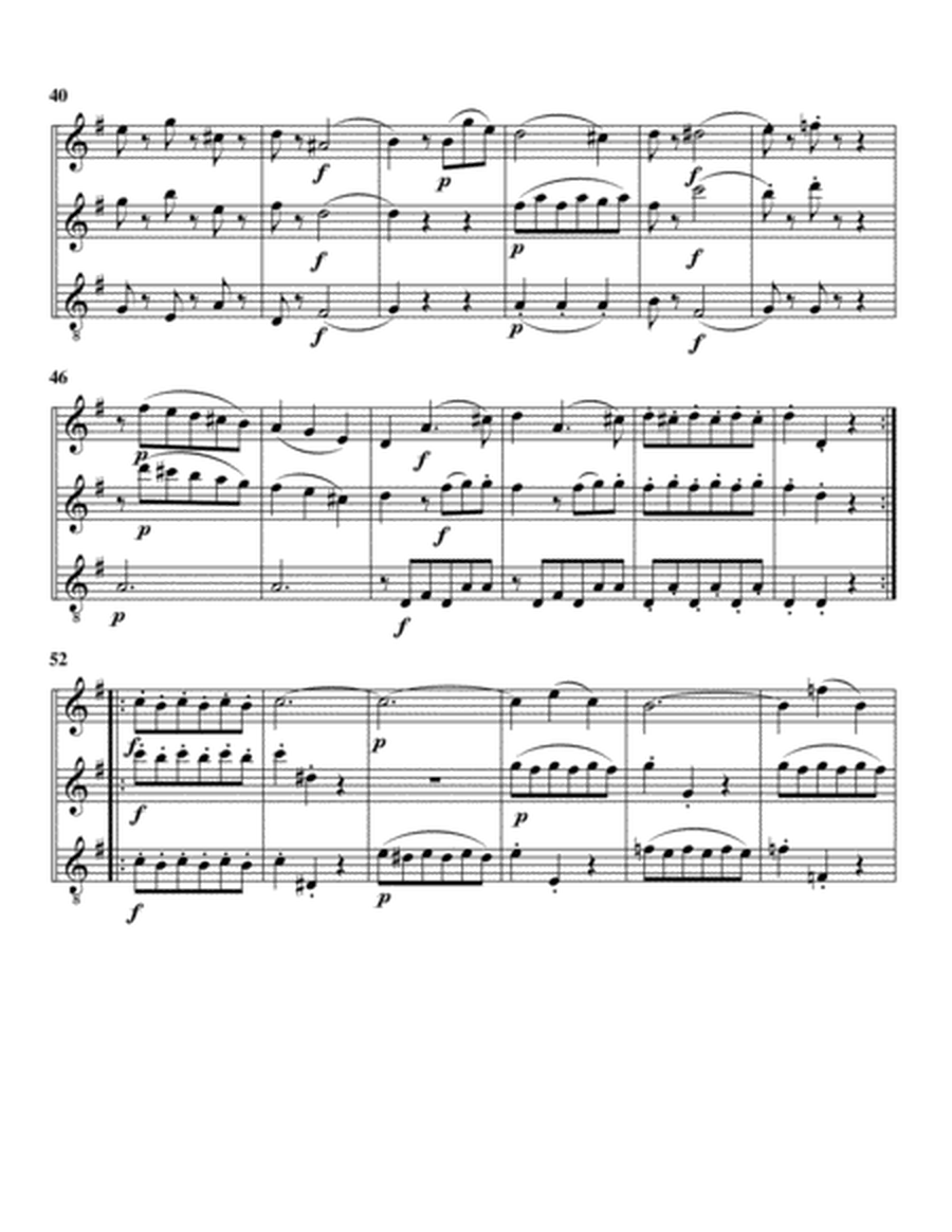 Divertimento, K.439b, 1 (arrangement for recorders)