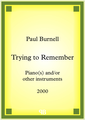 Book cover for Trying to Remember
