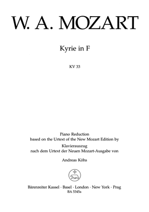 Book cover for Kyrie G major, KV 33