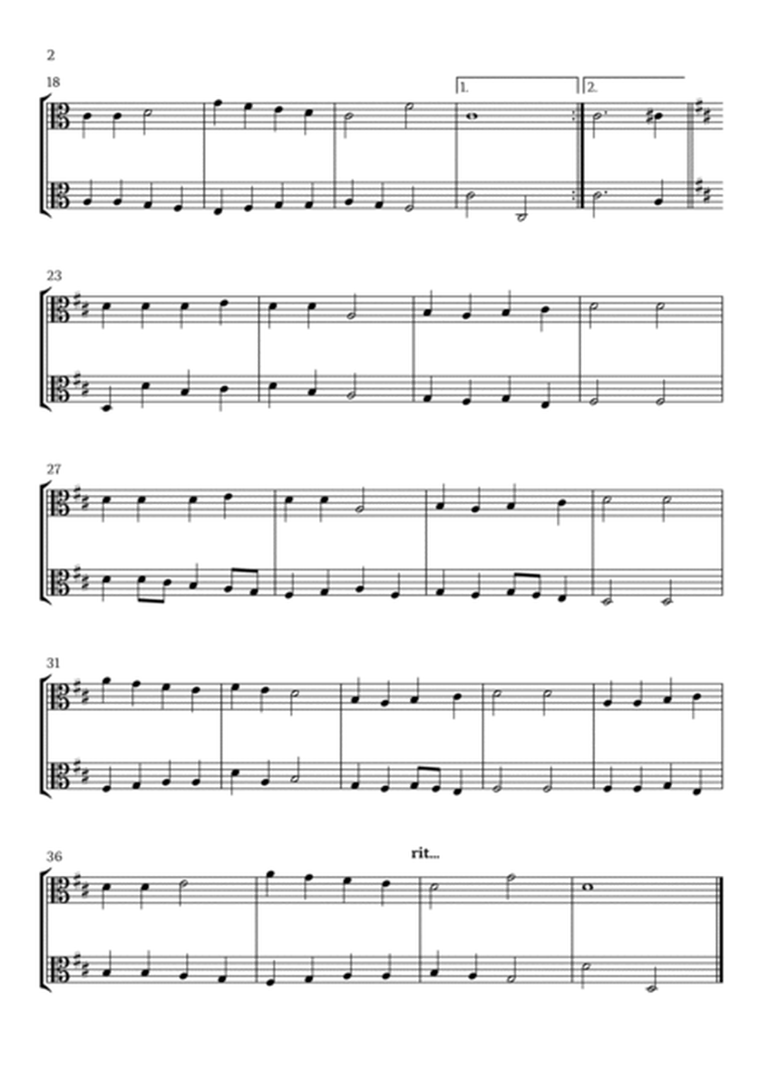 5 Christmas Carols (Viola Duet) - Easy Intermediate Level image number null