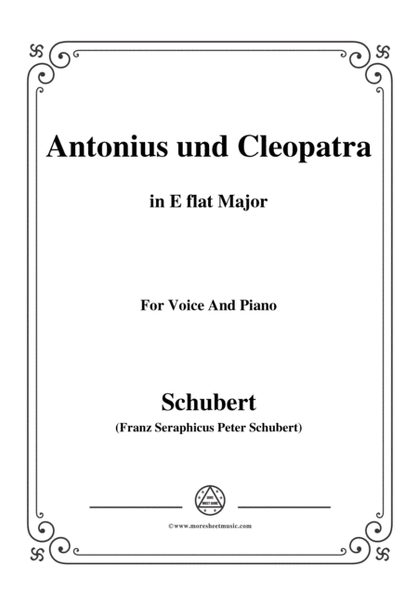 Schubert-Antonius und Cleopatra,in E flat Major,for Voice and Piano image number null
