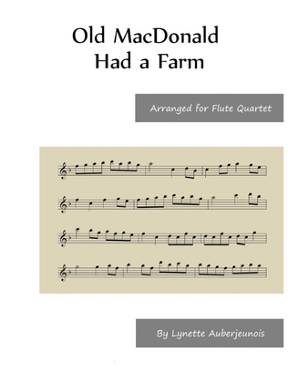 Book cover for Old MacDonald Had a Farm - Flute Quartet