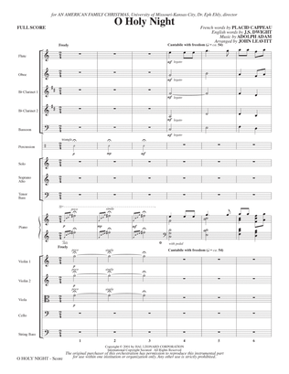 Book cover for O Holy Night (arr. John Leavitt) - Full Score