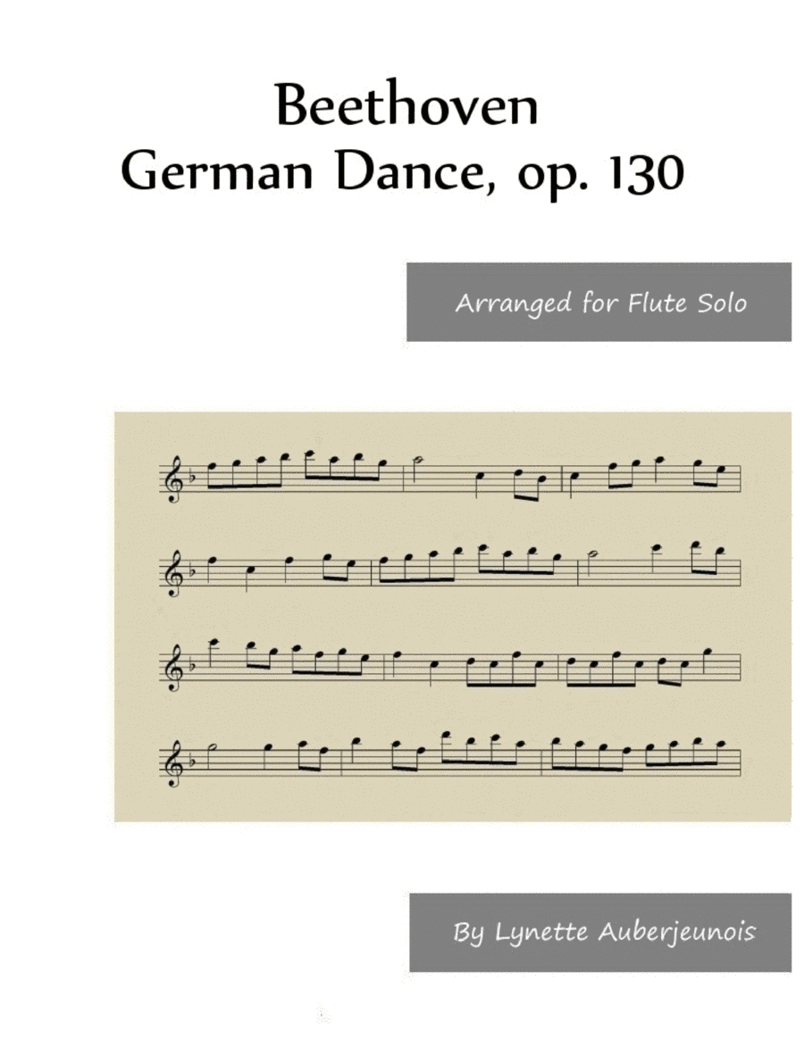 German Dance, op. 130 - Flute Solo image number null