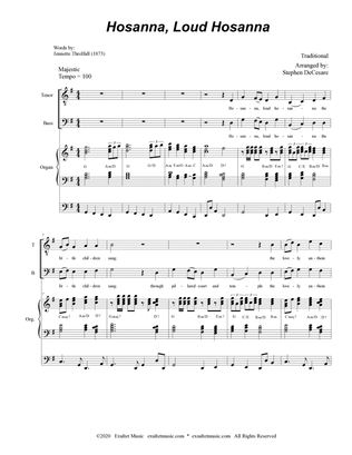 Book cover for Hosanna, Loud Hosanna (2-part choir (TB) - Organ accompaniment)