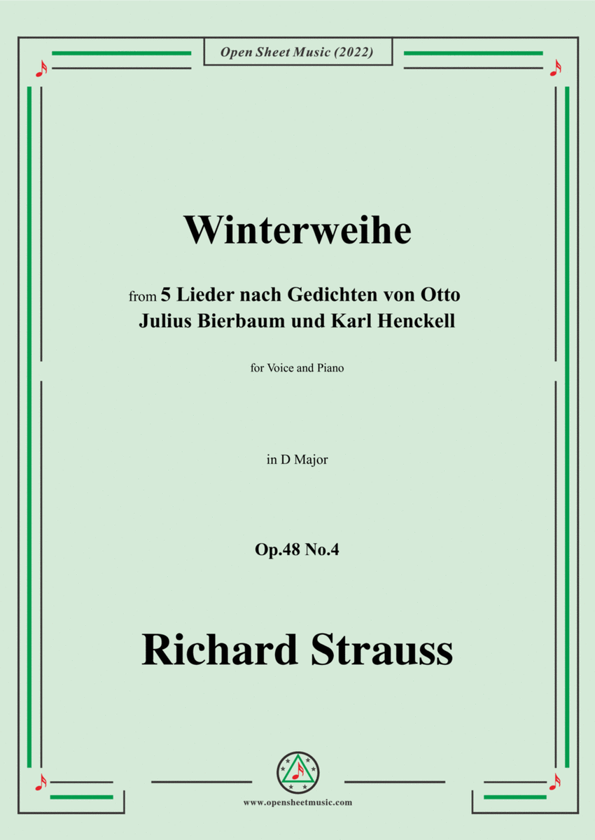 Richard Strauss-Winterweihe,in D Major image number null