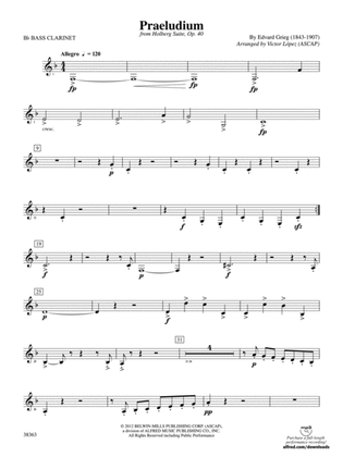 Book cover for Praeludium: B-flat Bass Clarinet