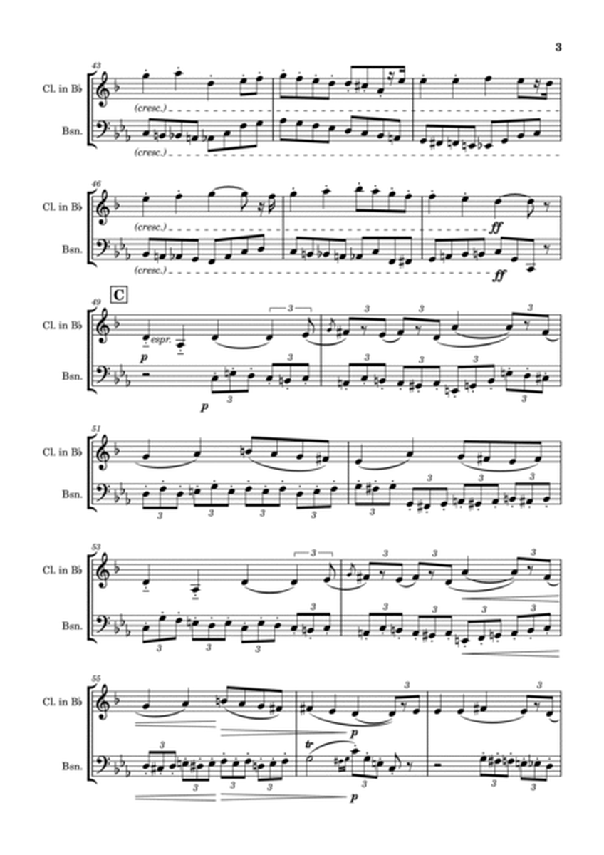 Farandole from L' Arlesienne Suite 2. for clarinet and Bassoon