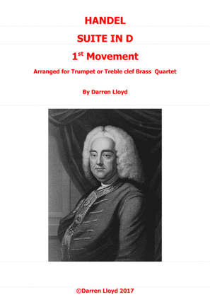 Book cover for Handel's water music - 1st movement for Trumpet/Brass quartet