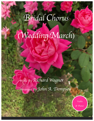 Book cover for Bridal Chorus (Wedding March): Violin and Piano