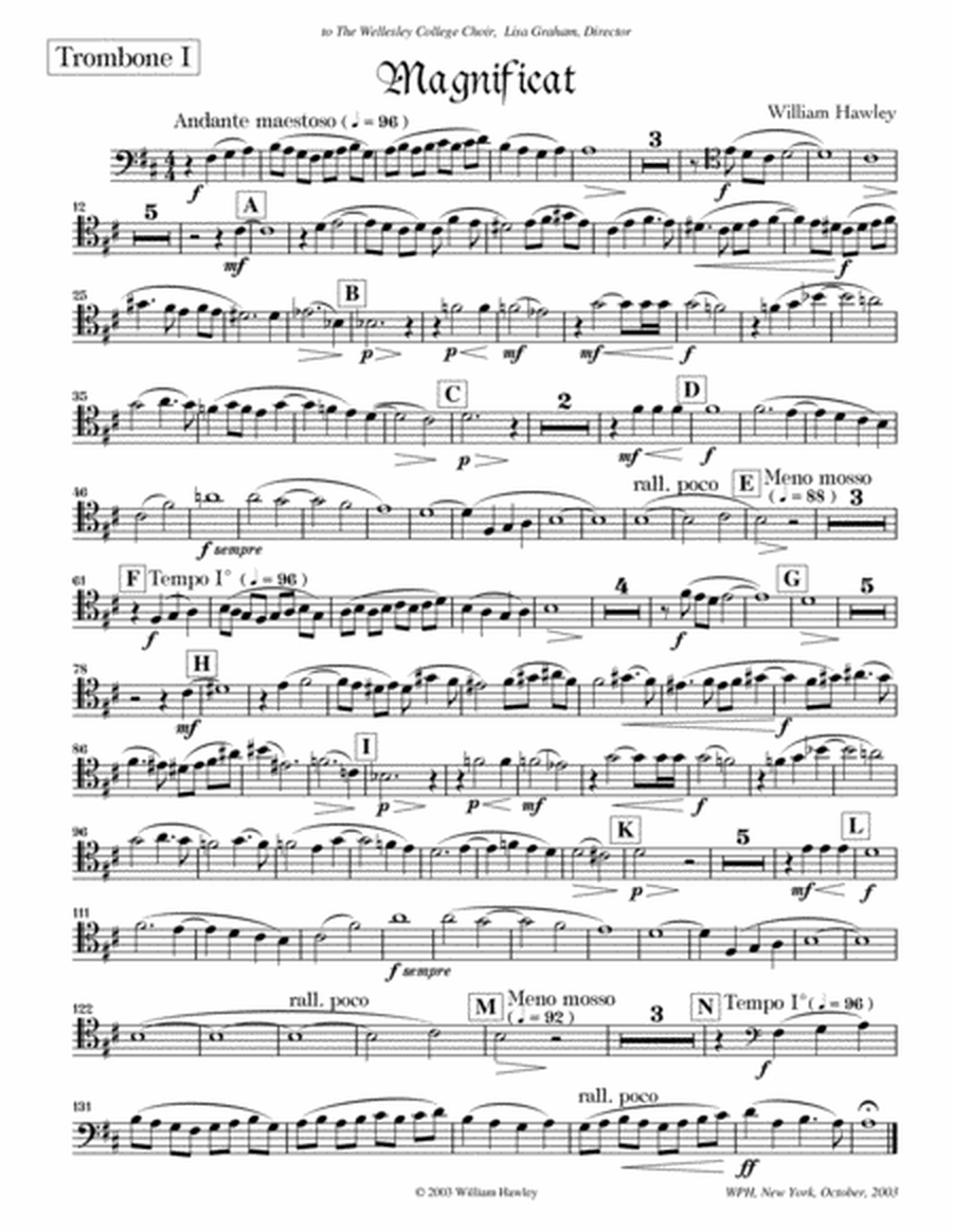 Magnificat (Set of Parts, Brass Ensemble, SATB Version)