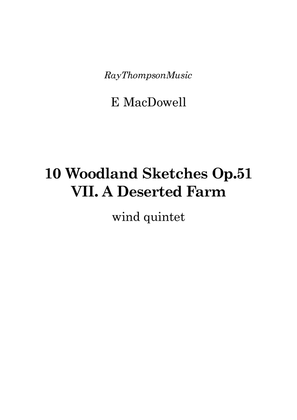 Book cover for MacDowell: Woodland Sketches Op.51 No.8 "A Deserted Farm"- wind quintet