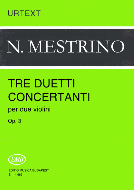 3 Duetti concertanti op 3