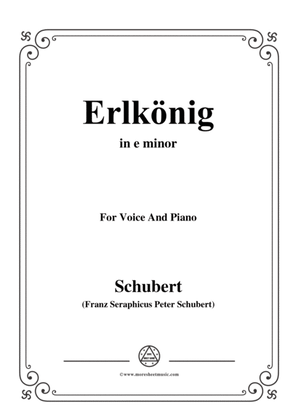 Schubert-Erlkönig in e minor,for voice and piano