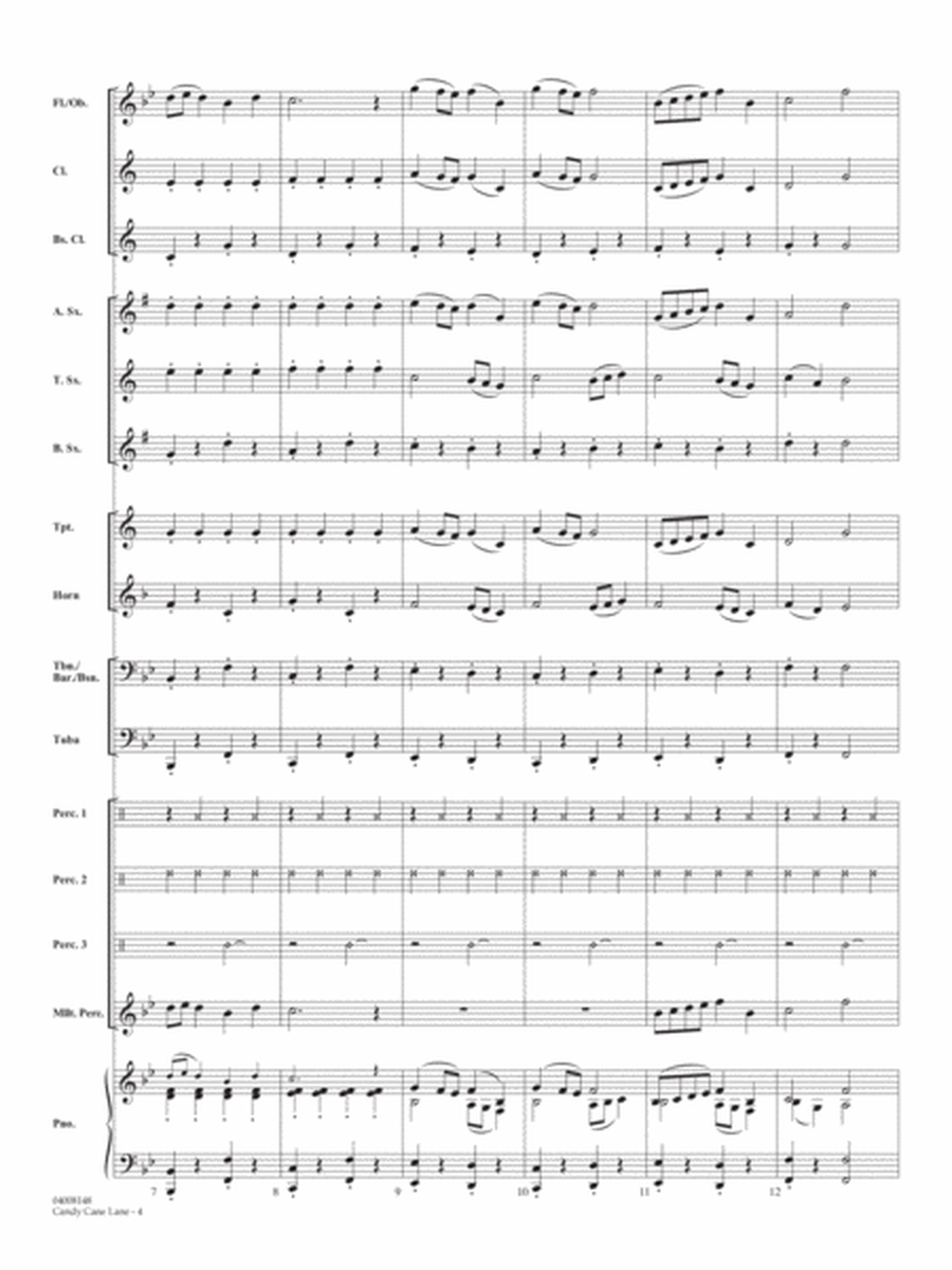 Candy Cane Lane - Conductor Score (Full Score)