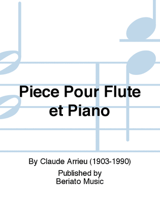 Book cover for Pièce Pour Flûte et Piano