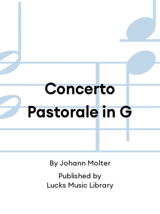 Book cover for Concerto Pastorale in G