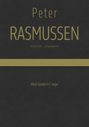 Book cover for Rasmussen - Wind Quintet in F major