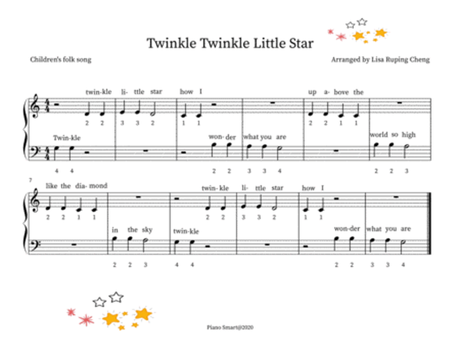 Twinkle Twinkle Little Star beginners piano image number null