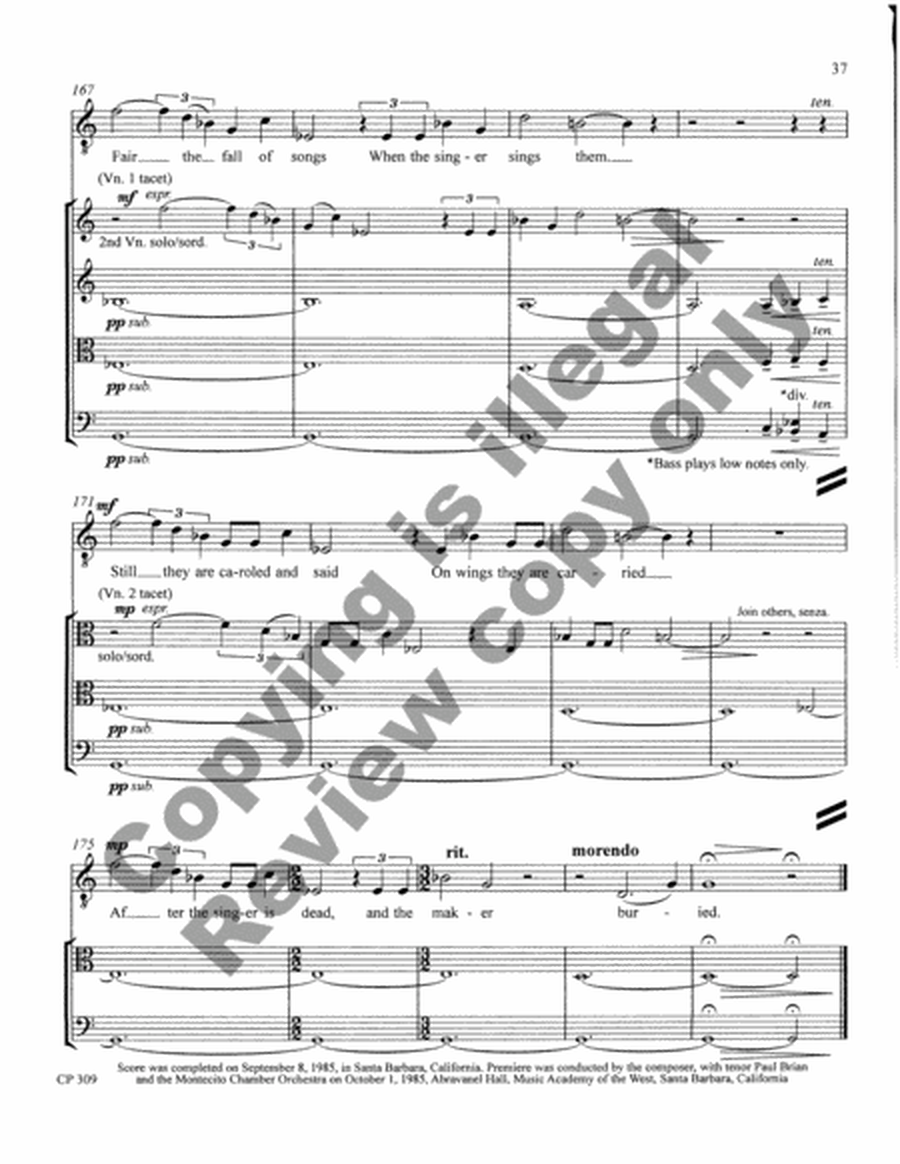 Songs of Laughter, Love, & Tears (Full Score & Parts) image number null