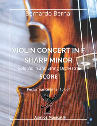 Book cover for Violin Concert in F Sharp Minor (Score only)