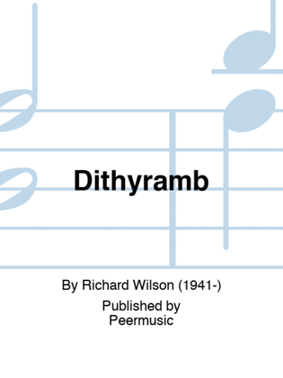 Book cover for Dithyramb