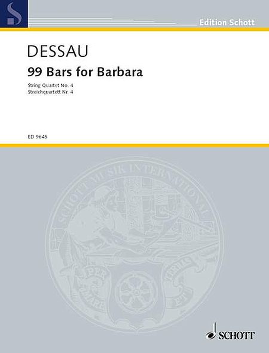 99 Bars for Barbara (String Quartet No. 4) by Paul Dessau String Quartet - Sheet Music