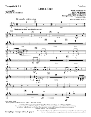 Book cover for Living Hope (arr. Joseph M. Martin) - Bb Trumpet 2,3