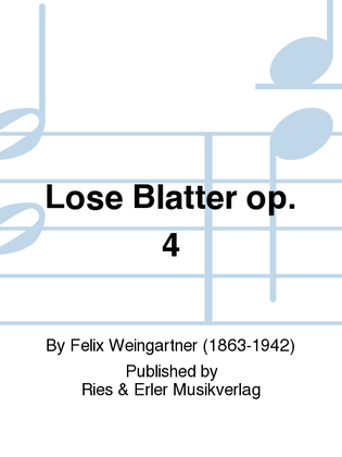 Book cover for Lose Blatter Op. 4