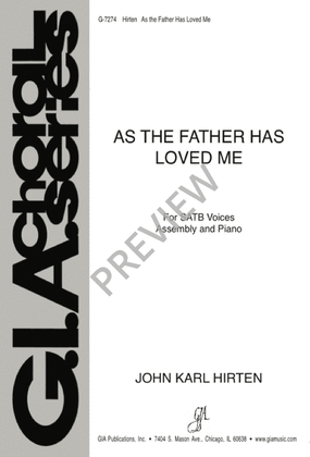 Book cover for As the Father Has Loved Me