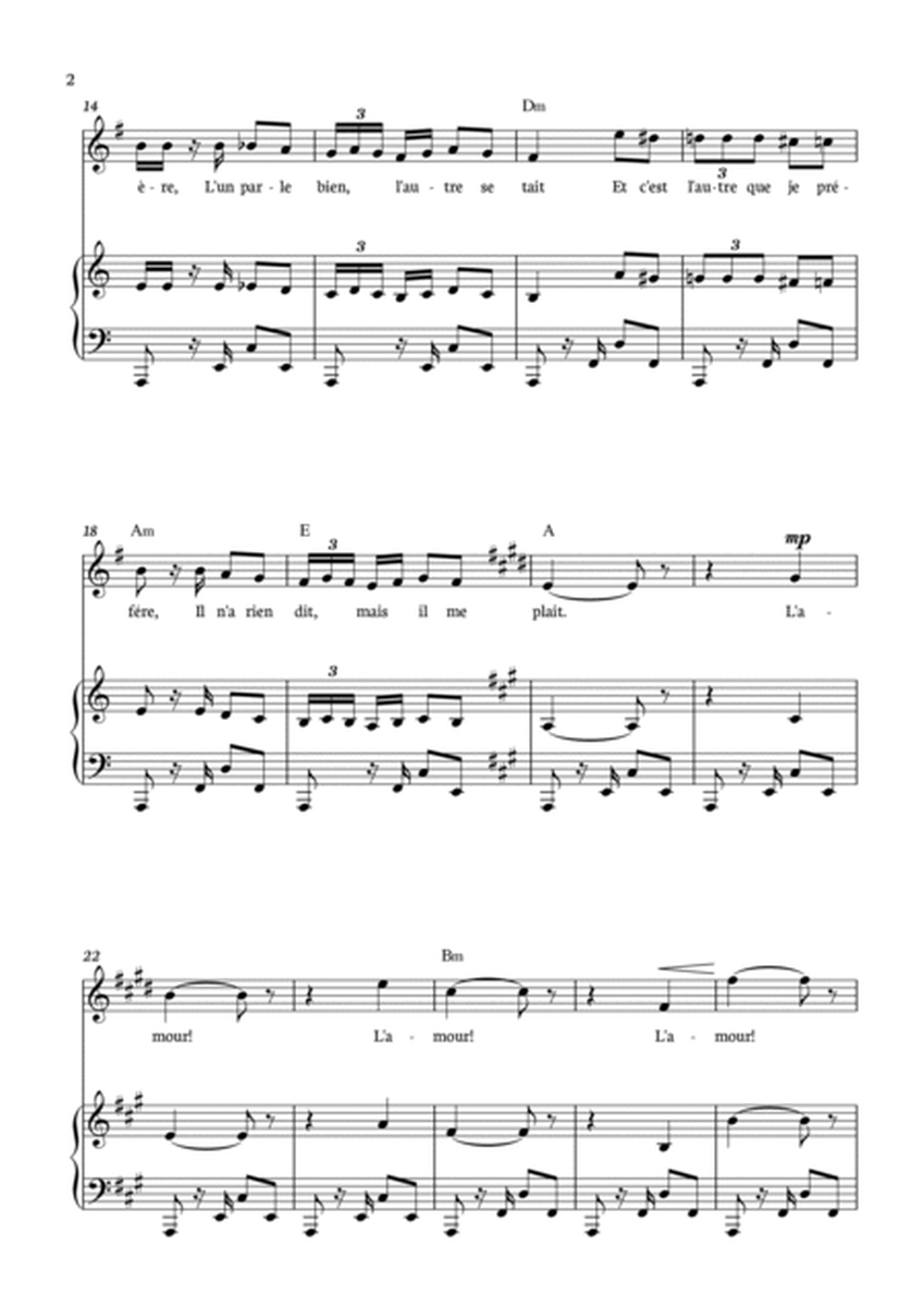 Habanera from Carmen for English Horn with piano and chords. image number null