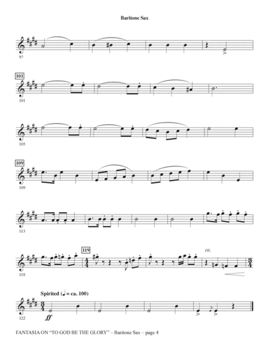 Fantasia On "To God Be The Glory" - Baritone Sax