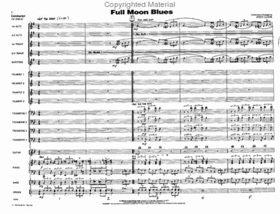 Full Moon Blues Jazz Ensemble - Sheet Music